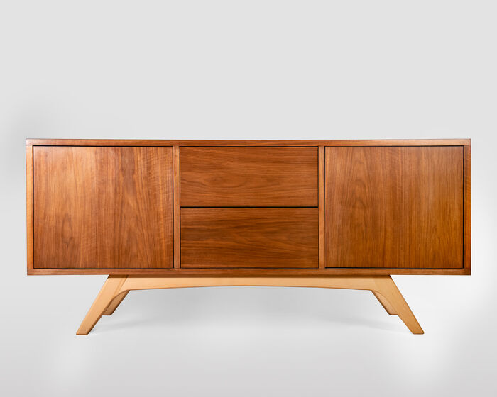 Handcrafted Walnut Sideboard with Drawers