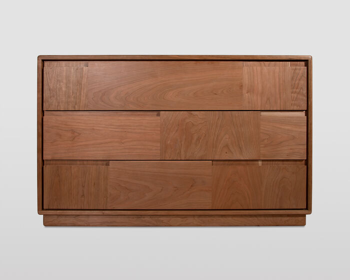 Three-Drawer Nordic Style Solid Cherry Wood Dresser