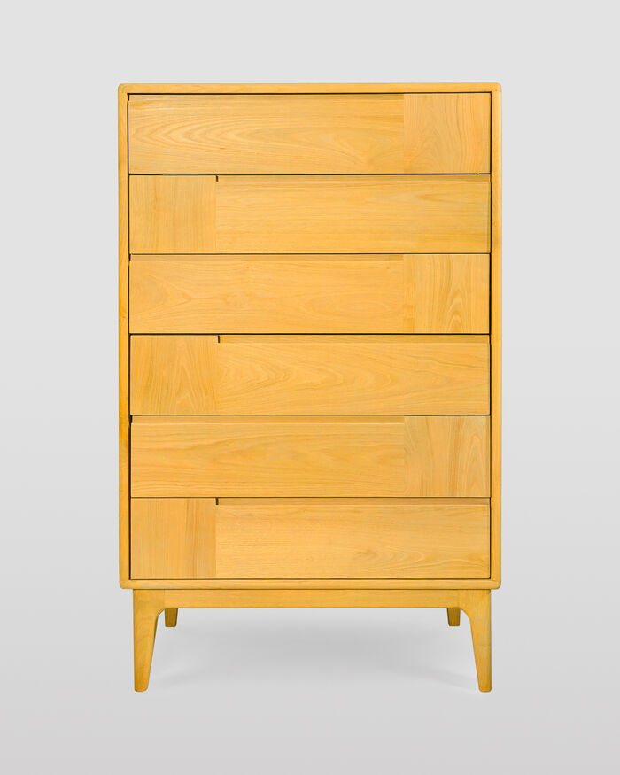 Dovetail Scandinavian Six-Drawer Dresser
