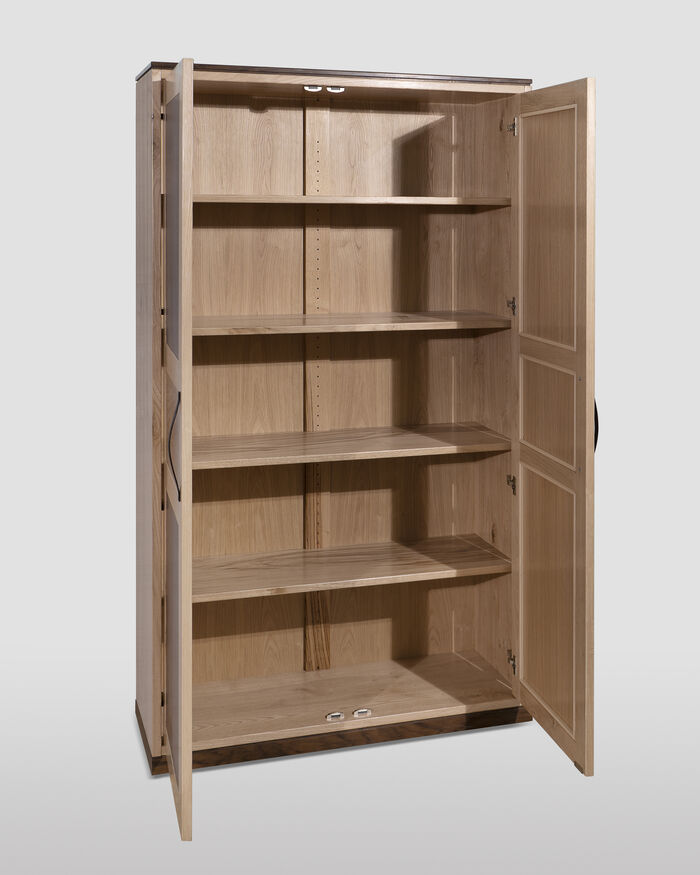 Minimalist Design Solid Wood Bookcase with Two Doors