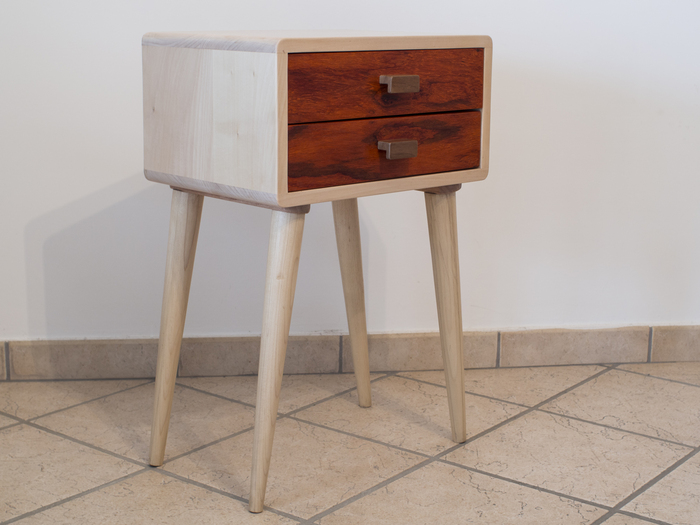 Comodino artigianale stile anni '50