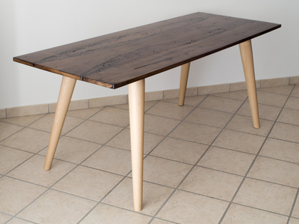 Mid Century table with Briccola wood 