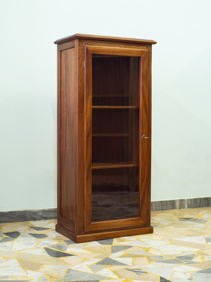 Mahagoni Bücherregal mit Glastüre