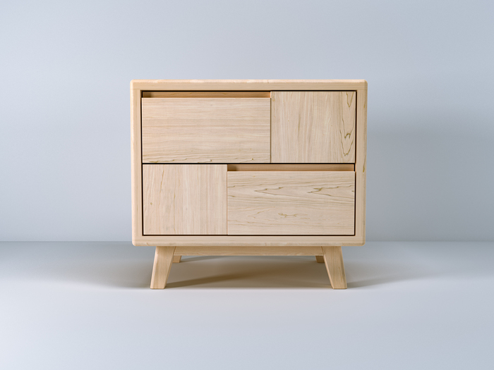 Nachtschrank im skandinavischen Stil