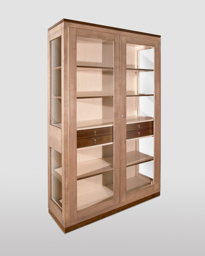 Vitrine im minimalistischen Stil, 2-türig 