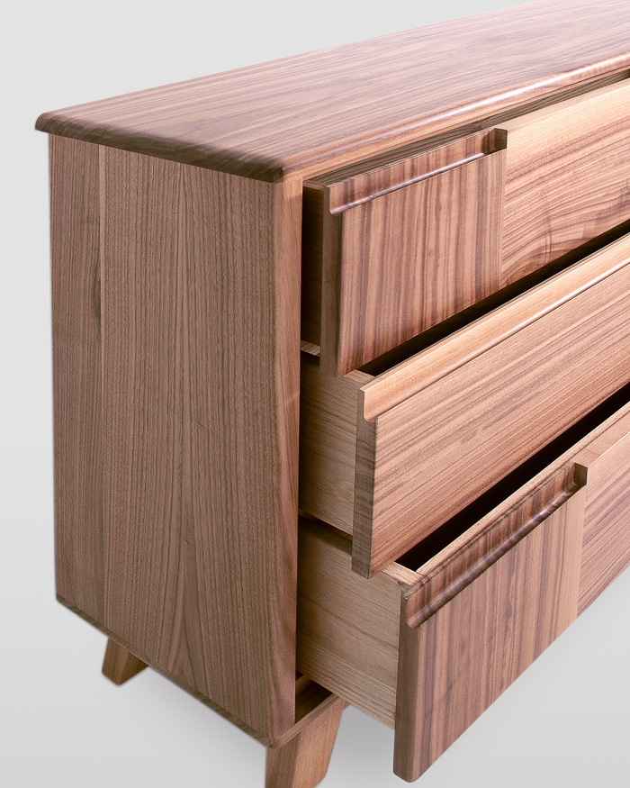 Black Walnut Scandinavian Dresser