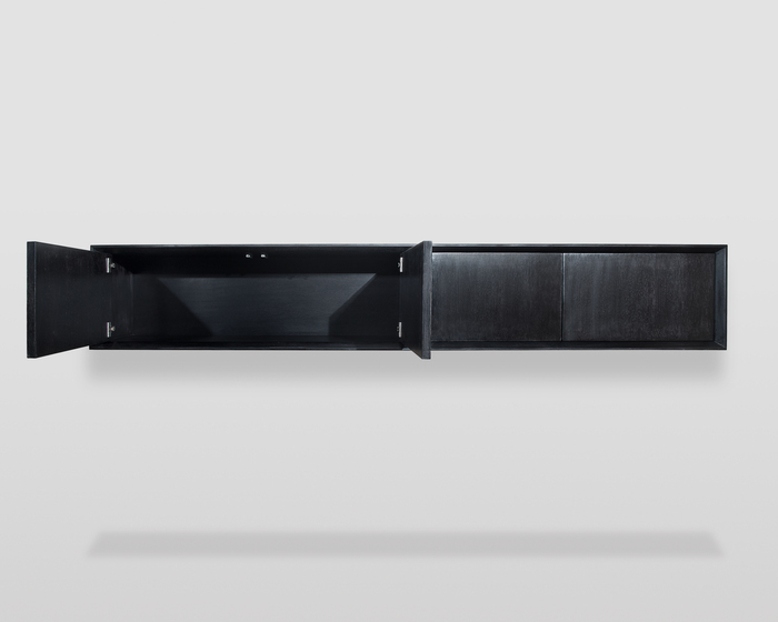 Wandvitrine im minimalistischen Stil