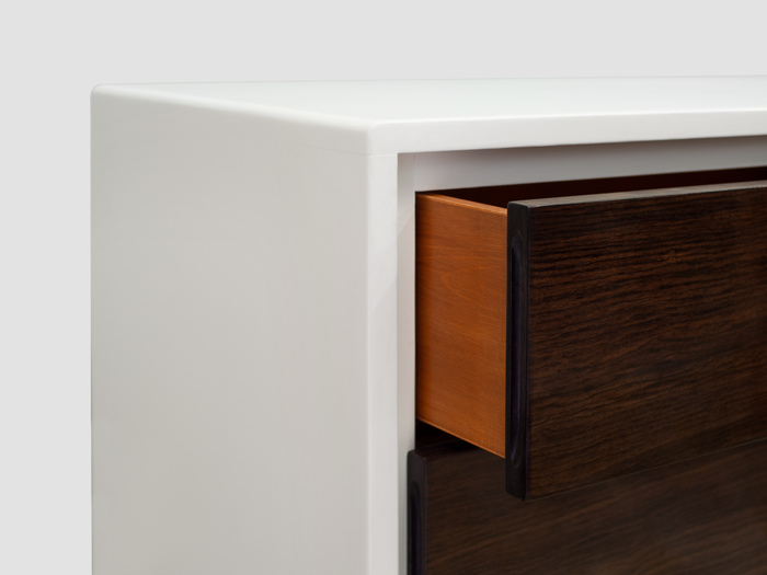 Comò bianco in Palissandro