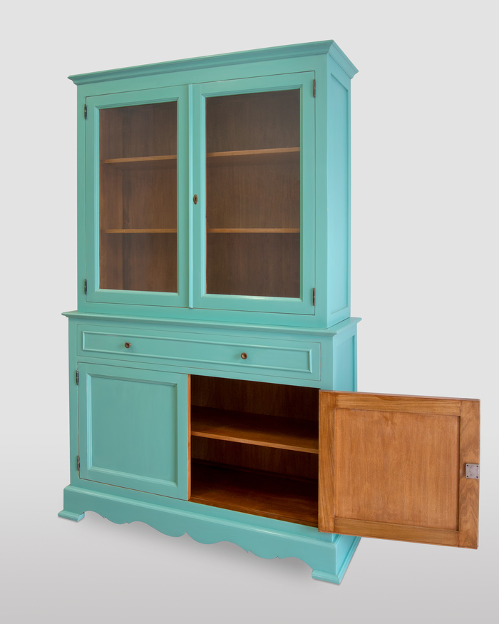 Grüner Küchenschrank