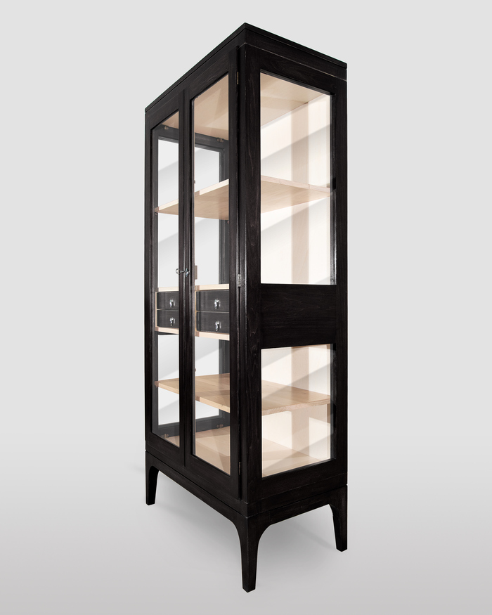 Vetrina nera due ante 