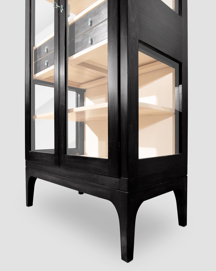 Vetrina nera due ante 