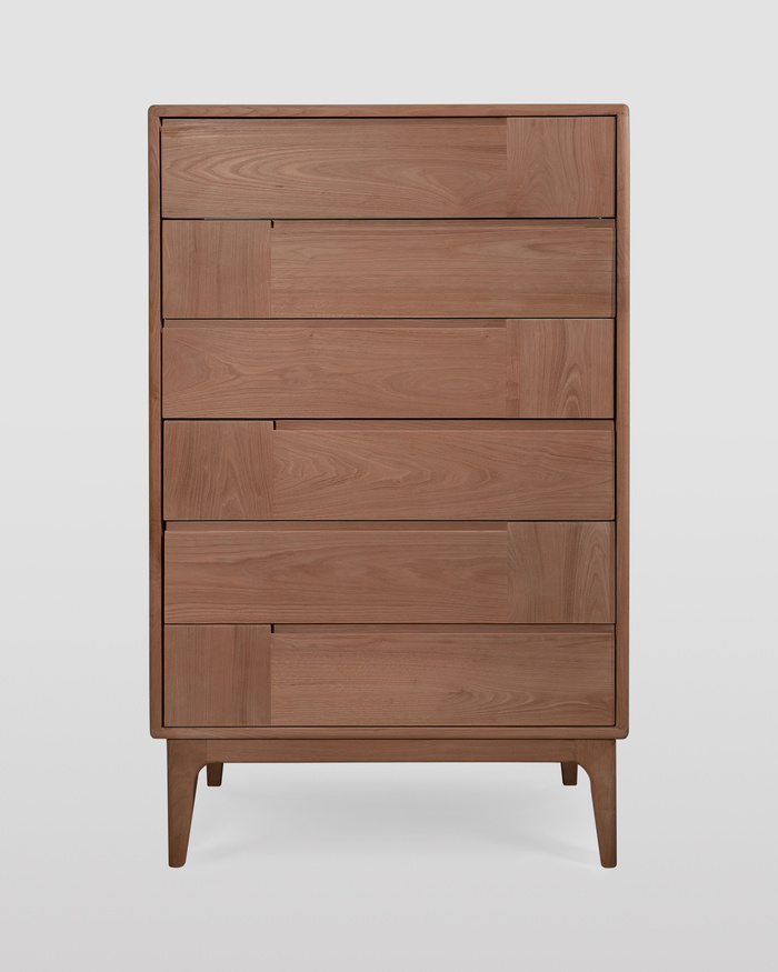 Cassettiera stile scandinavo con sei cassetti