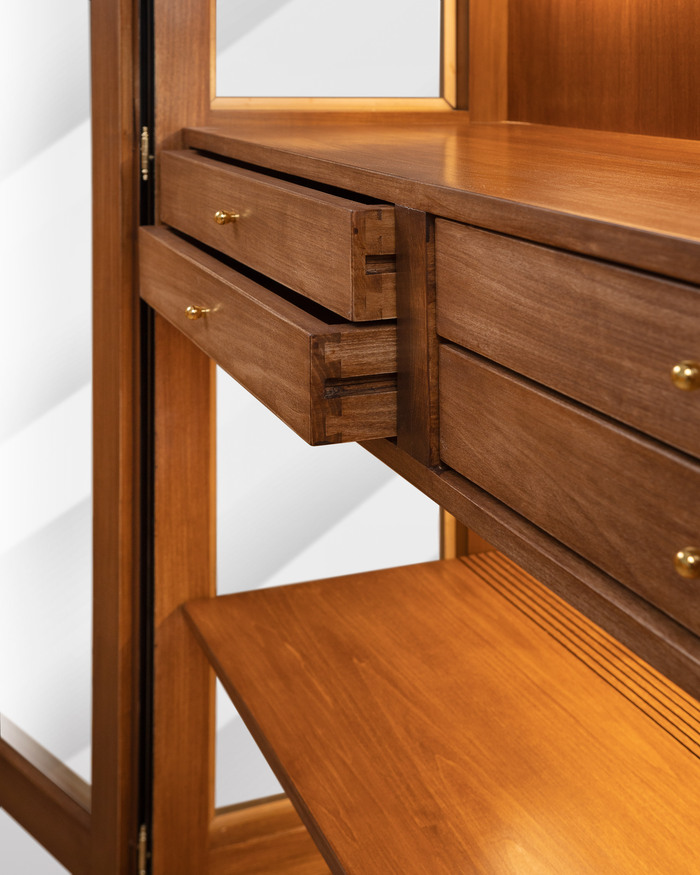 Vetrina color nero con luci led