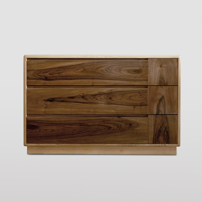 Cassettiera Minimalista in Noce Massello