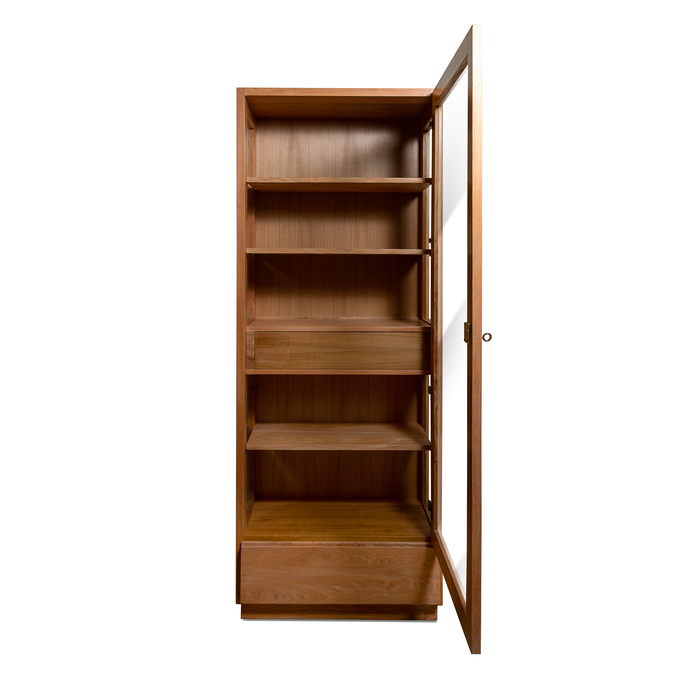 Mobile Espositivo in Ciliegio Massello con Anta in Vetro