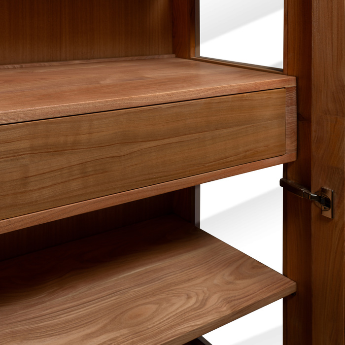 Mobile Espositivo in Ciliegio Massello con Anta in Vetro