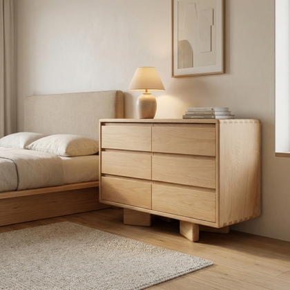 Contemporary Six-Drawer Dresser
