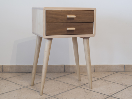 Mid-Century Style, Handcrafted Nightstand