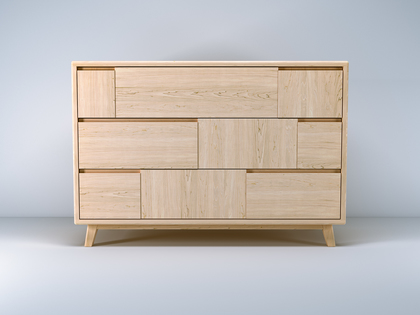 Handcrafted Scandinavian-Style Dresser with Three Drawers