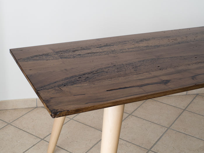 Mid Century table with Briccola wood 