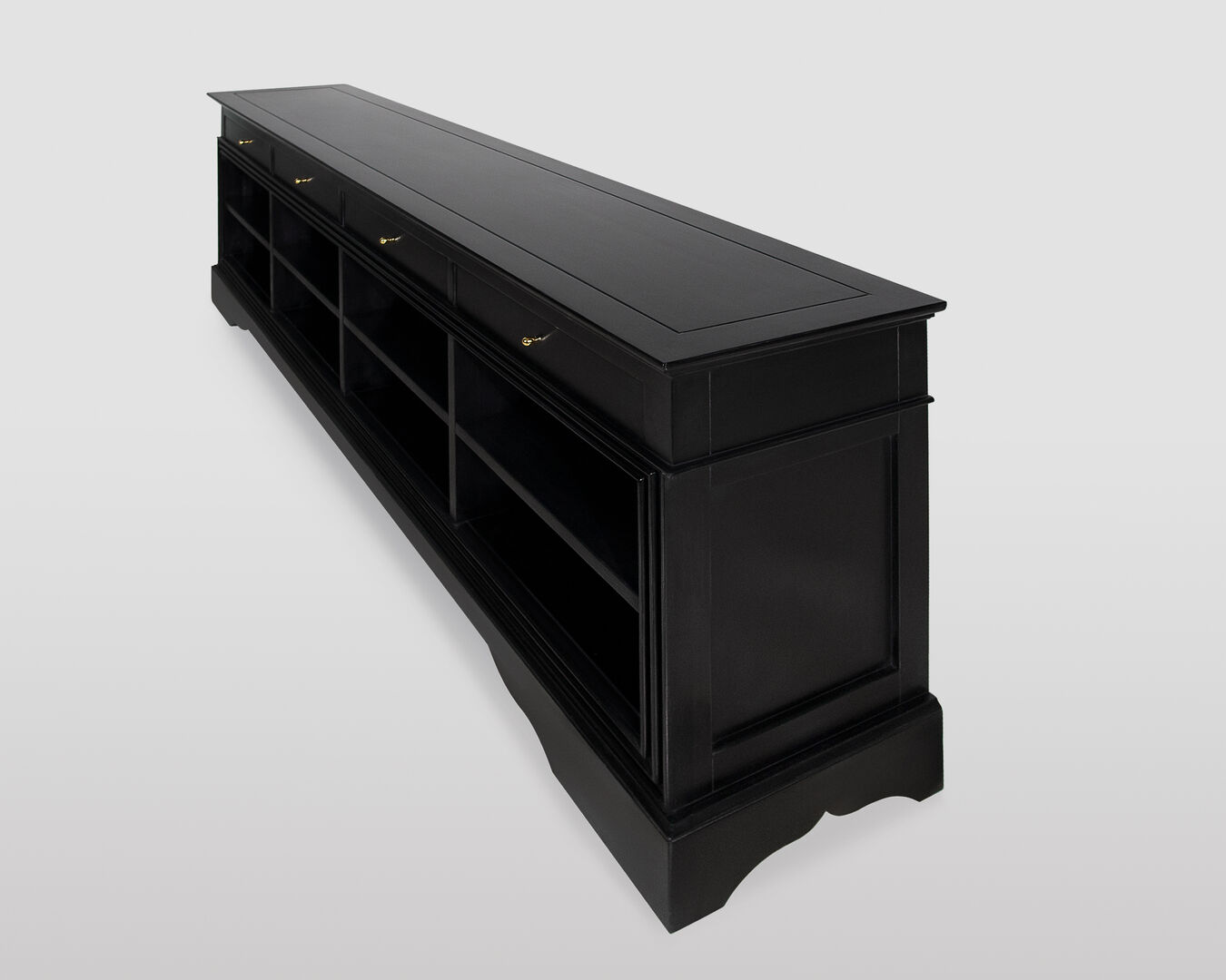 Tv furniture, in black color EBANISTERIA GAMBELLA