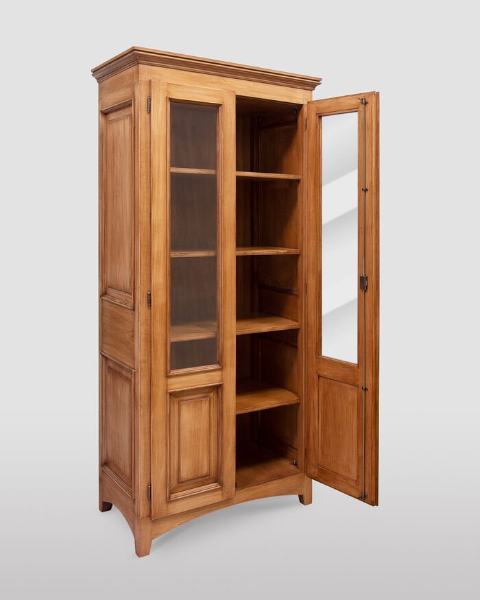 Libreria a due ante in massello
