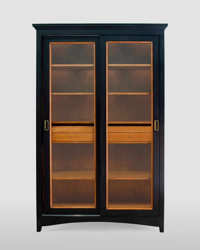 Sliding doors shaped Bookcase