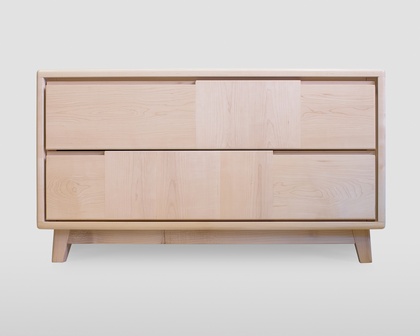 Modern Scandinavian-Style Nightstand with Two Drawers