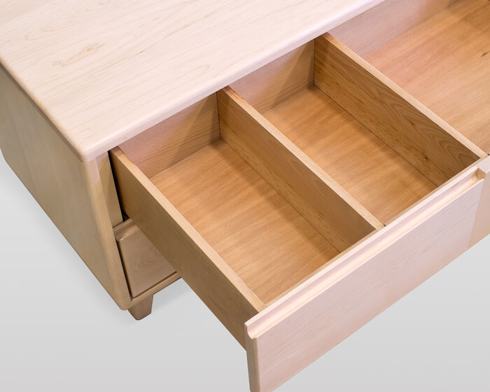 Modern Scandinavian-Style Nightstand with Two Drawers