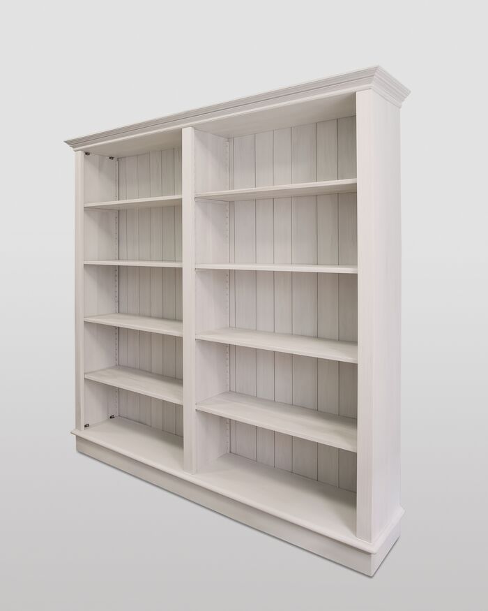 White coloured open bookcase