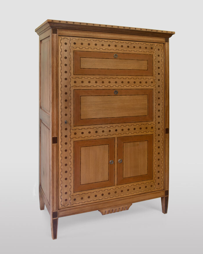 Inlays solid wood wardrobe 