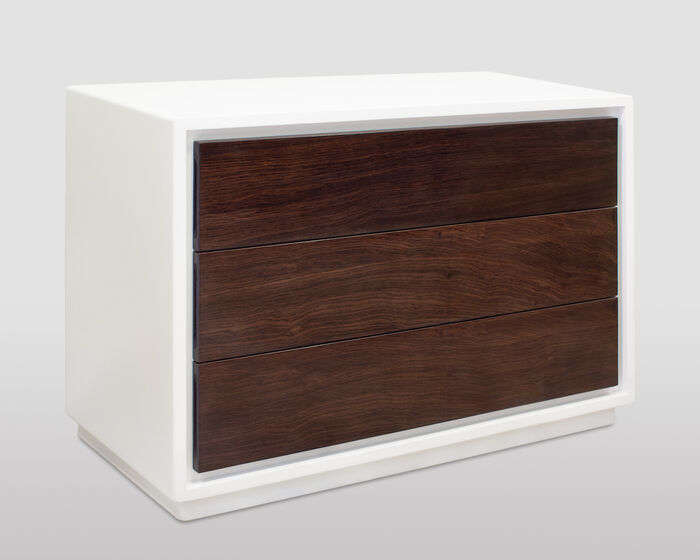 Weiße Kommode aus Palisander Holz