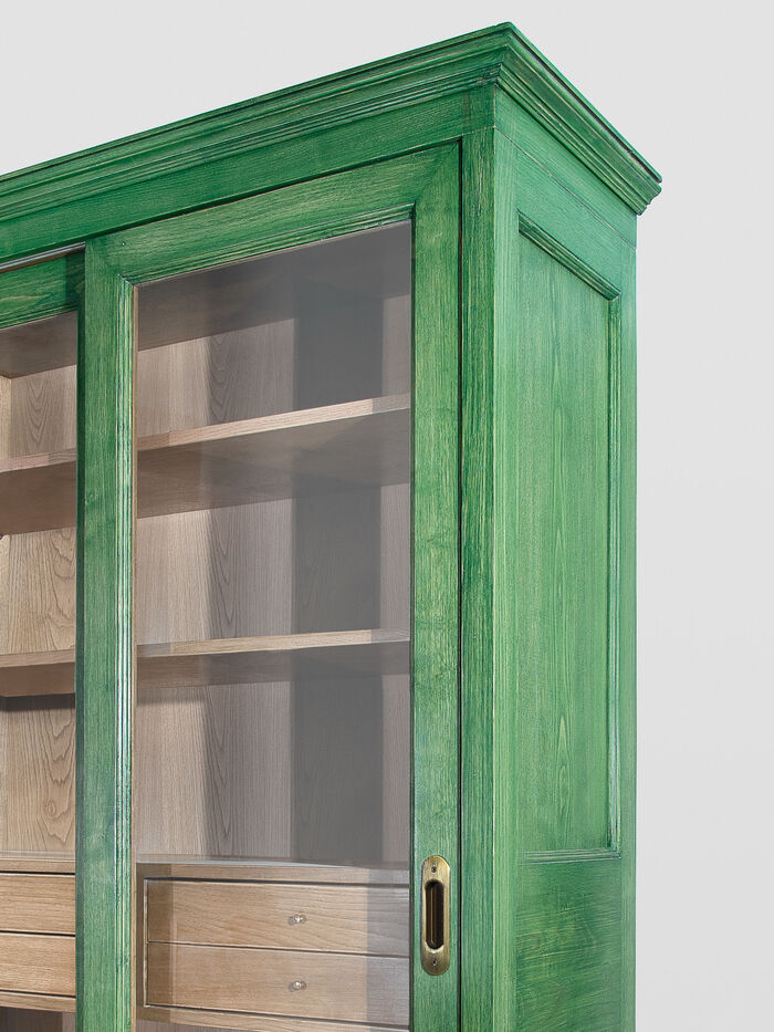 Libreria Verde Con Ante Scorrevoli