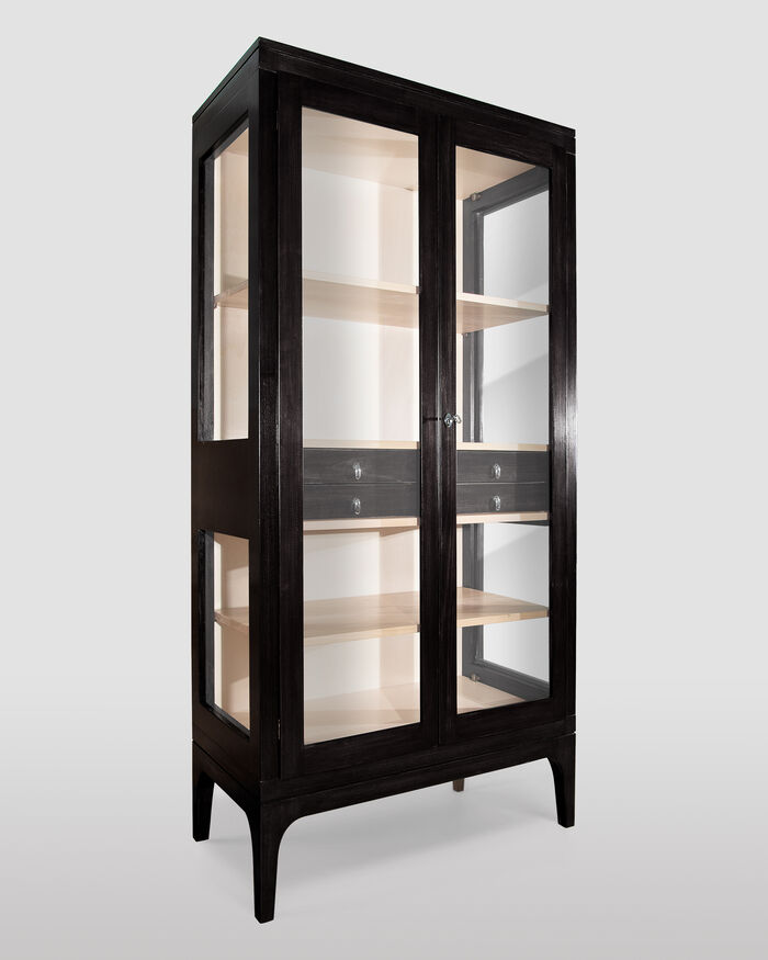 Elsa 2-Door Black Display Cabinet