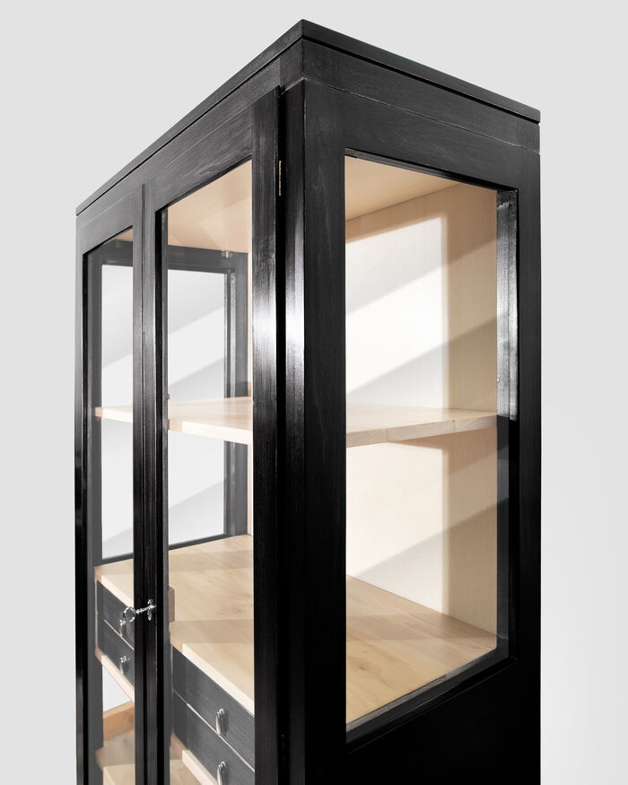 Elsa 2-Door Black Display Cabinet