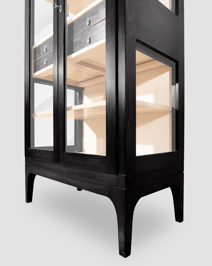 Elsa 2-Door Black Display Cabinet