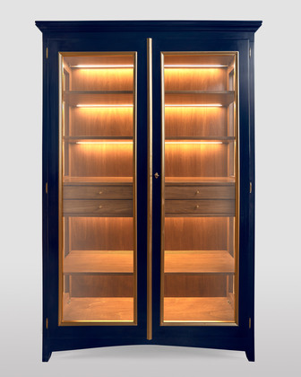 Blue Cabinet with Led lights
