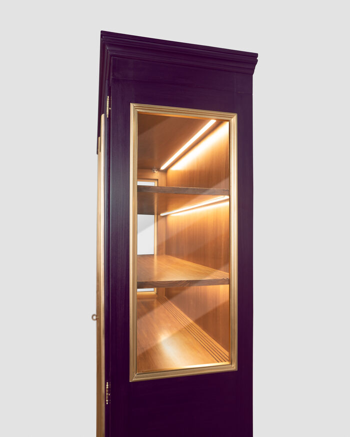 Dark Violet Cabinet with led lights