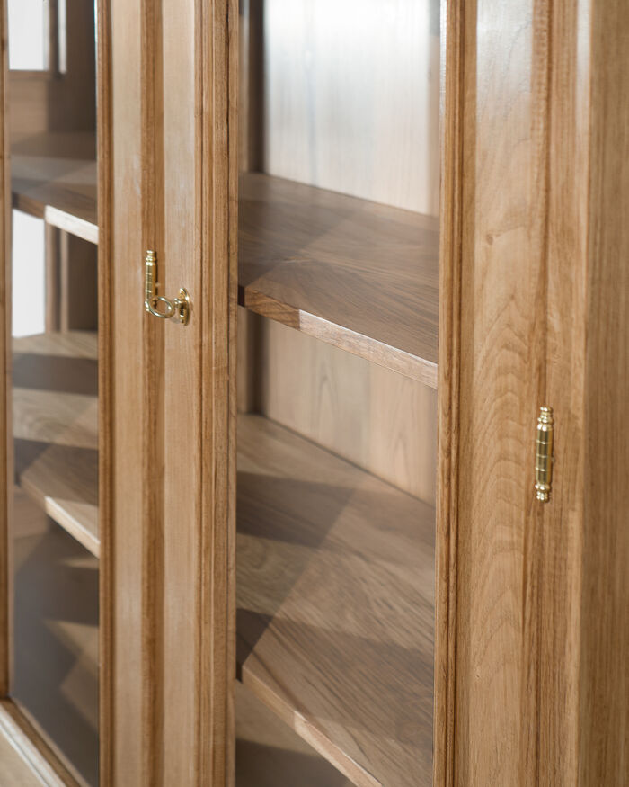 Three doors wooden bookshelf