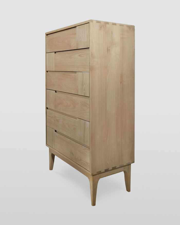 Dovetail Scandinavian Six-Drawer Dresser
