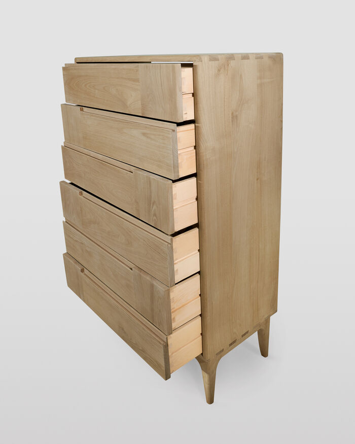 Dovetail Scandinavian Six-Drawer Dresser