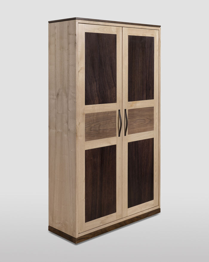 Minimalist Design Solid Wood Bookcase with Two Doors