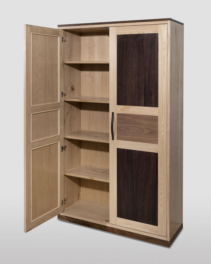 Minimalist Design Solid Wood Bookcase with Two Doors