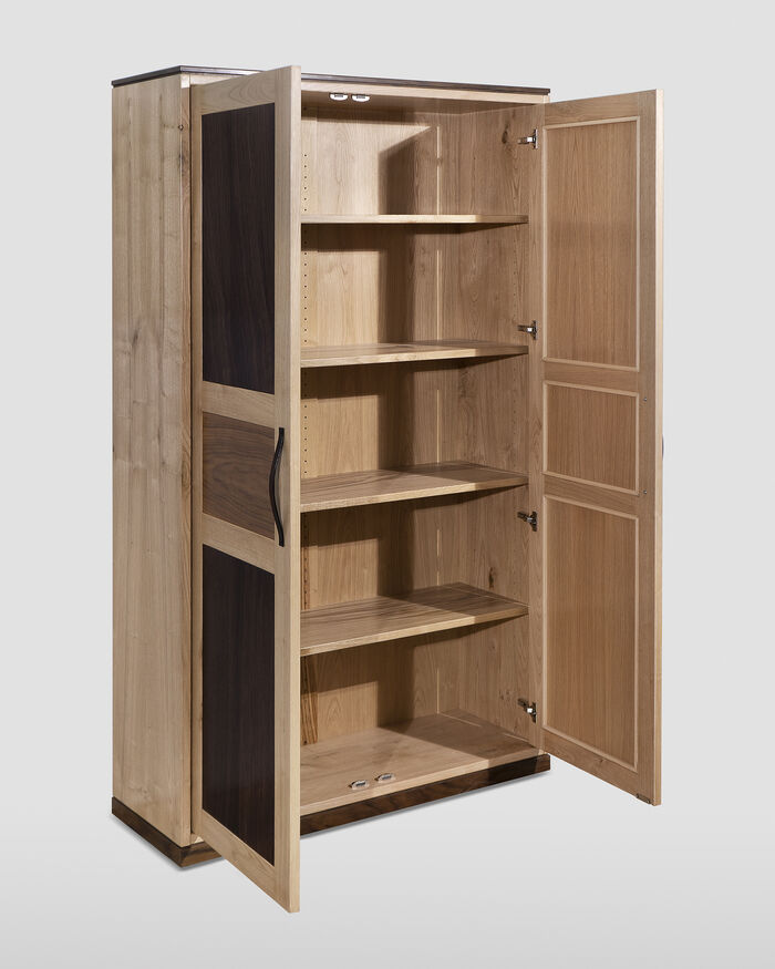 Minimalist Design Solid Wood Bookcase with Two Doors
