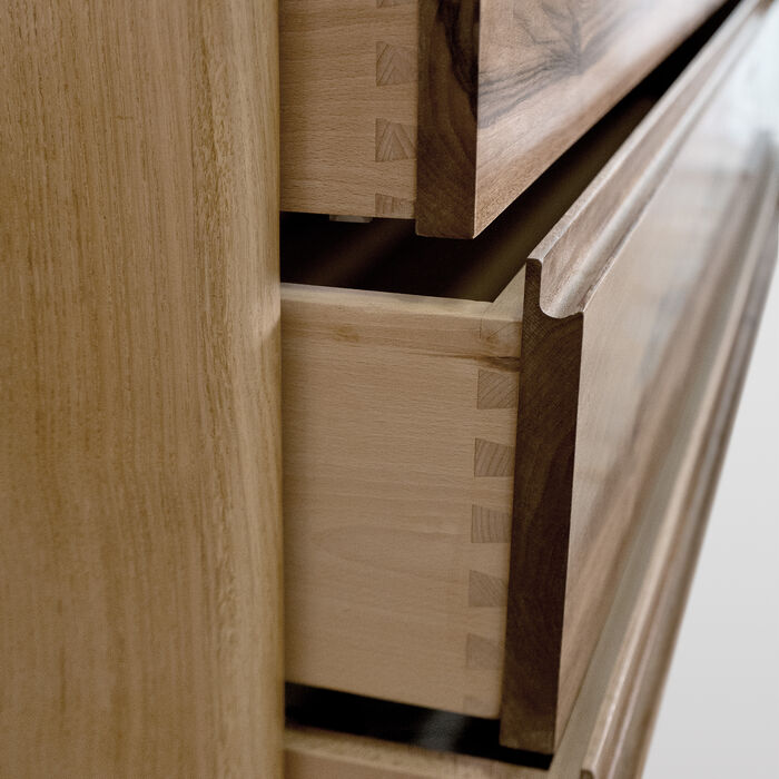 Walnut Minimalist Style Dresser