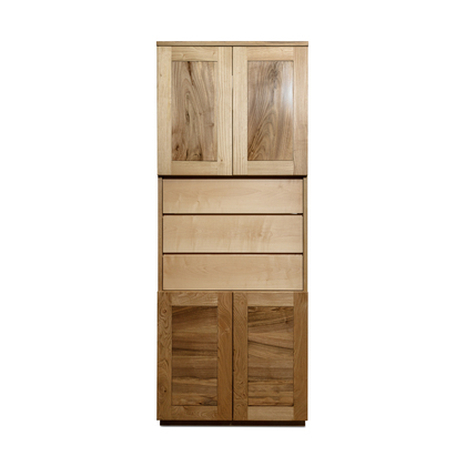 Credenza in Legno Massello con Cassettiera e Design Minimalista