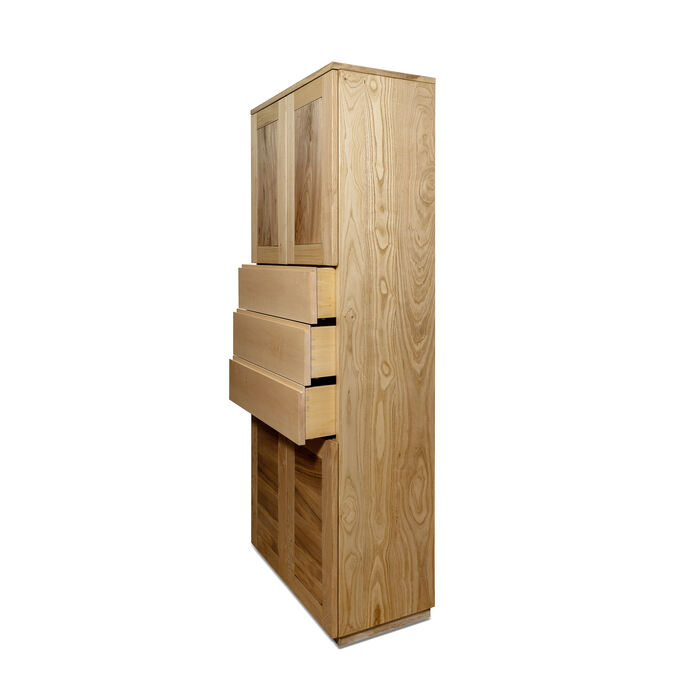 Credenza in Legno Massello con Cassettiera e Design Minimalista
