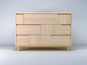 Handcrafted Nordic-Style Three-Drawer Dresser